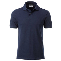 JAMES & NICHOLSON Herren Poloshirt Basic Bio BW, dunkelblau, M