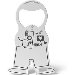 EINKAUFSWAGENLÖSER karl socialmedia, silber