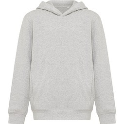 Iqoniq Yengo KidsHoodie mit Seitentaschen aus rec. Baumwolle, light heather grey, 1314