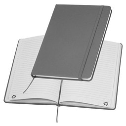 A5 Notizbuch aus Recyclingpapier , silbergrau