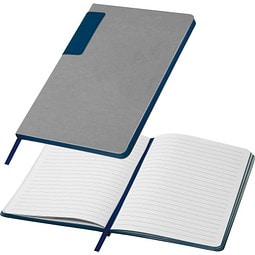 A5 Notizbuch mit farbigem Schnitt EVAN, dunkelblau