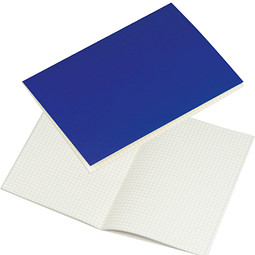 A5 Notizbuch mit karierten Blättern, blau