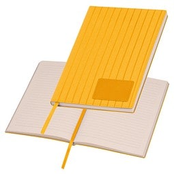 Notizbuch „Ribo“, A5 mit Softcover, gelb
