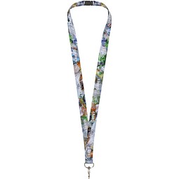 Addie Sublimation Lanyard mit Sicherheitsverschluss aus recyceltem PET Kunststoff, schwarz, 10mm