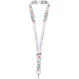 Addie Sublimation Lanyard mit Sicherheitsverschluss, weiss, 25mm