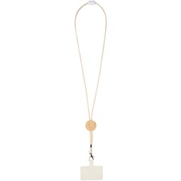 Adhab Smartphone Lanyard mit Bambusdetails, weiss