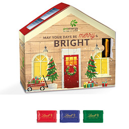 Adventskalender Haus, Lindt Schokotäfelchen, inkl. Druck