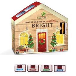 Adventskalender Haus, Sarotti Schokotäfelchen, inkl. Druck