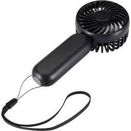 Aervia Tragbarer Ventilator aus recyceltem Kunststoff, schwarz
