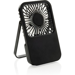 Aervina wiederaufladbarer Tischventilator aus RCS rec. ABS, schwarz