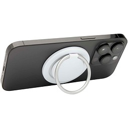 Albali Magnetische Smartphonehalterung  aus recyceltem Kunststoff mit Ringständer, weiss