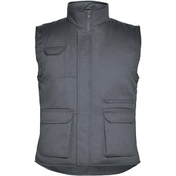 Almanzor Vielseitige Thermo Arbeitsweste mit hohem Kragen, blei, 2XL