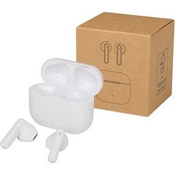 Altais True Wireless Bluetooth® Headset aus recyceltem Kunststoff, weiss