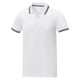 Amarago Polo mit abgesetztem Rand für Herren, weiss, XXL