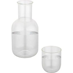 Amelie Set aus Glaskaraffe und Tasse, matt, transparent