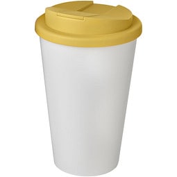Americano® 350 ml Isolierbecher mit auslaufsicherem Schraubverschluss, weiß/gelb