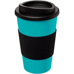 Americano Isolierbecher mit Schutzring, 350 ml, türkisblau,schwarz