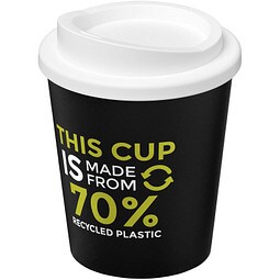 Americano® Espresso Eco 250 ml recycelter Isolierbecher, schwarz/weiß