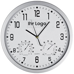 Analoge Wanduhr XL, ø 35 cm, Weiß