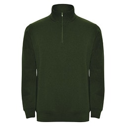 Aneto Pullover mit Viertelreißverschluss, dunkelgrün, M