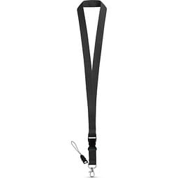 ANQUETIL. Lanyard aus Polyester, Schwarz