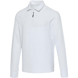 Apollo 245 g/m² Langarm Poloshirt Unisex mit Reißverschluss, weiss, M
