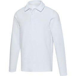 Apollo 245 g/m² Langarm Poloshirt Unisex, weiss, XXS
