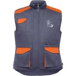 Armada Arbeitsweste mit mehreren Taschen, blei-orange, 3XL