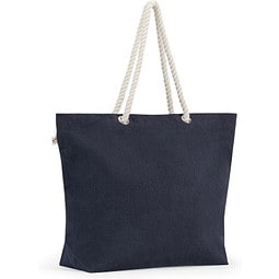 ATHENS. Strandtasche aus recycelter Baumwolle (70 %) und recyceltem Polyester (30 %) (220 g/m²), Blau