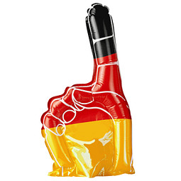 Aufblasbarer Zeigefinger Deutschland, Deutschland-Farben