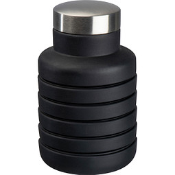 Ausziehbare Silikonflasche, schwarz