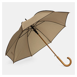 Automatik-Holzstockschirm WALTZ,beige, braun