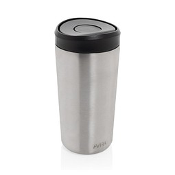 Avira Alix Klickbecher aus RCS rec. Stahl 400ml, silber