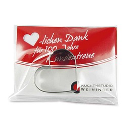 Backförmchen in der Werbetüte, Haus, 2-seit. Druck