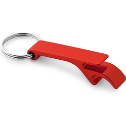 BAITT. Schlüsselanhänger aus Aluminium mit Flaschenöffner, Rot