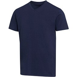 Balfour 200 g/m² Kurzärmeliges T-Shirt V-Ausschnitt Bio Baumwolle (OCS), unisex, navy, XL