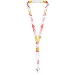 Balta Sublimation Lanyard mit Schnapp- und Sicherheitsverschluss, weiss, 20mm
