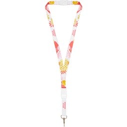 Balta Sublimation Lanyard mit Schnapp- und Sicherheitsverschluss, weiss, 25mm
