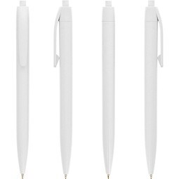Basic-Stift Weiß Blaue Tinte