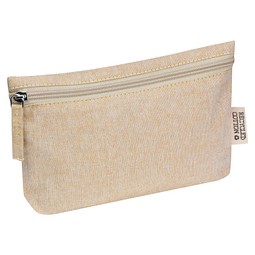 Baumwolletui mit Reißverschluss , beige