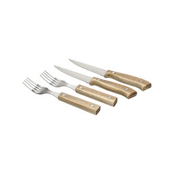 Besteckset Casano, silber/natur