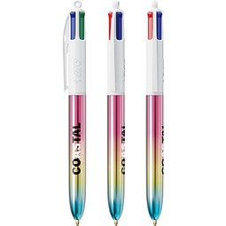 BIC® 4 Colours® Farbverlauf Rosa/Gelb/Türkis