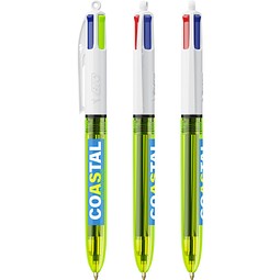 BIC® 4 Colours® Fluo Kugelschreiber Transparentes Gelb