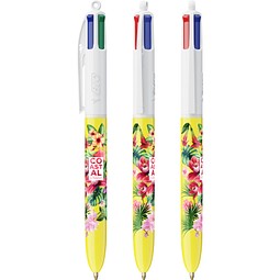 BIC® 4 Colours® Kugelschreiber Weiß/Gelb