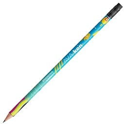 BIC® Evolution® Ecolutions® Radiergummi-Bleistift gespitzt, weiß, Hülse & Radiergummi schwarz, inkl. Druck komplett rundum