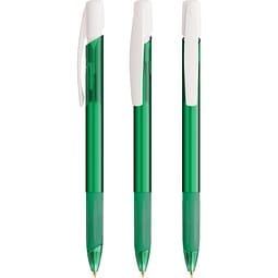 BIC® Media Clic Grip Kugelschreiber Gefrostetes Dunkelgrün/Gefrostetes Weiß Blaue Tinte