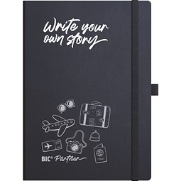 BIC® Partner A5 Flex Cover Schwarz Liniertes Papier