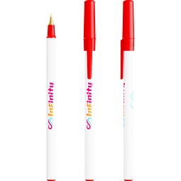 BIC® Round Stic® Ecolutions® ballpen Rot Recycelt Blaue Tinte