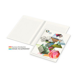 Geiger-Notes Bizz-Book green+blue Notizbuch A4-Plus, inkl. Druck,  bunt