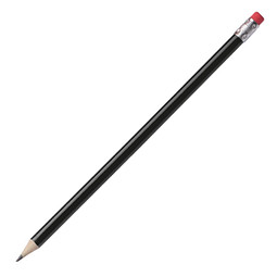 Bleistift mit Radiergummi Hickory, schwarz